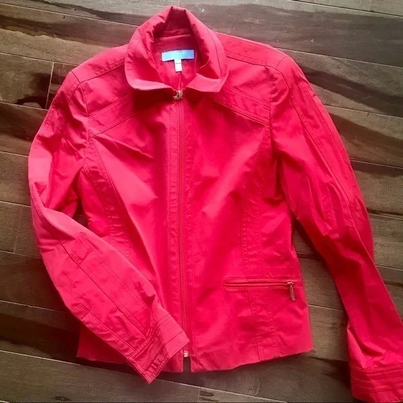 Escada Sport‎ Red Moto Jacket 36 S EUC